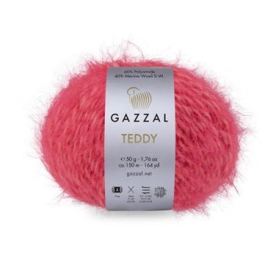 Пряжа Gazzal Teddy (6542); Состав: 40% Супервош мериносовая шерсть, 60% ПА; 50 г / 150 м